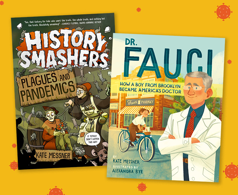 Two pandemic-related book covers