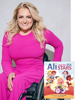 Ali Stroker and book