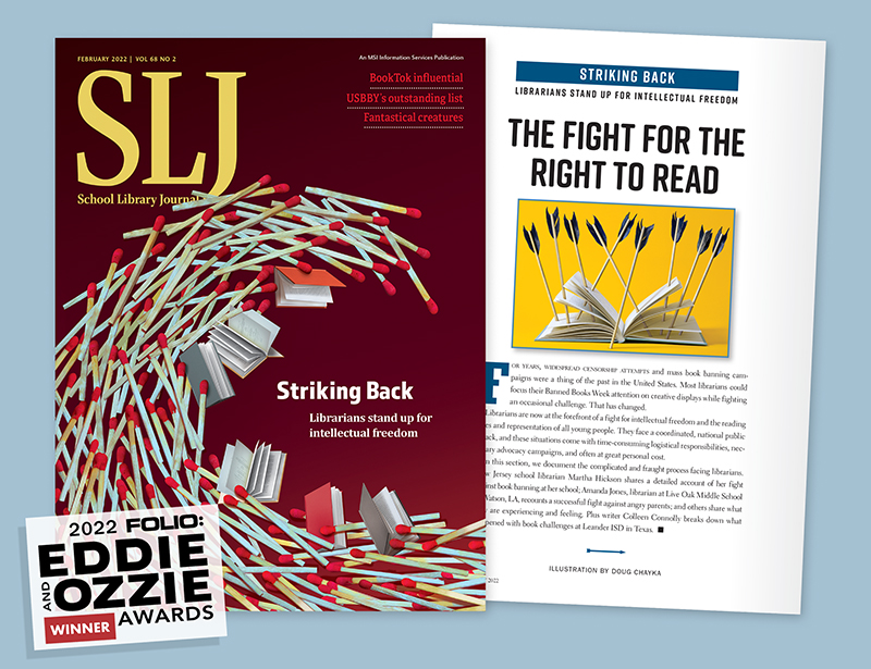 SLJ Honored for Censorship Coverage, Wins 2022 FOLIO Awards for Editorial and Design Excellence