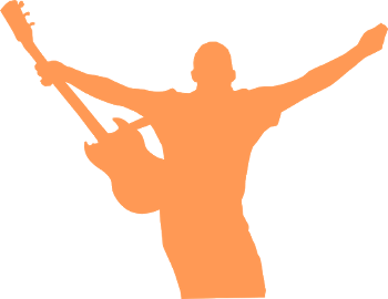 silhouette of a guitarist